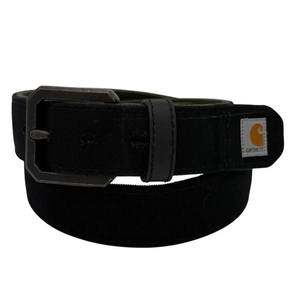 Carhartt Heavy-Duty Woven Web Belt Black Green Rugged Workwear Utility 36